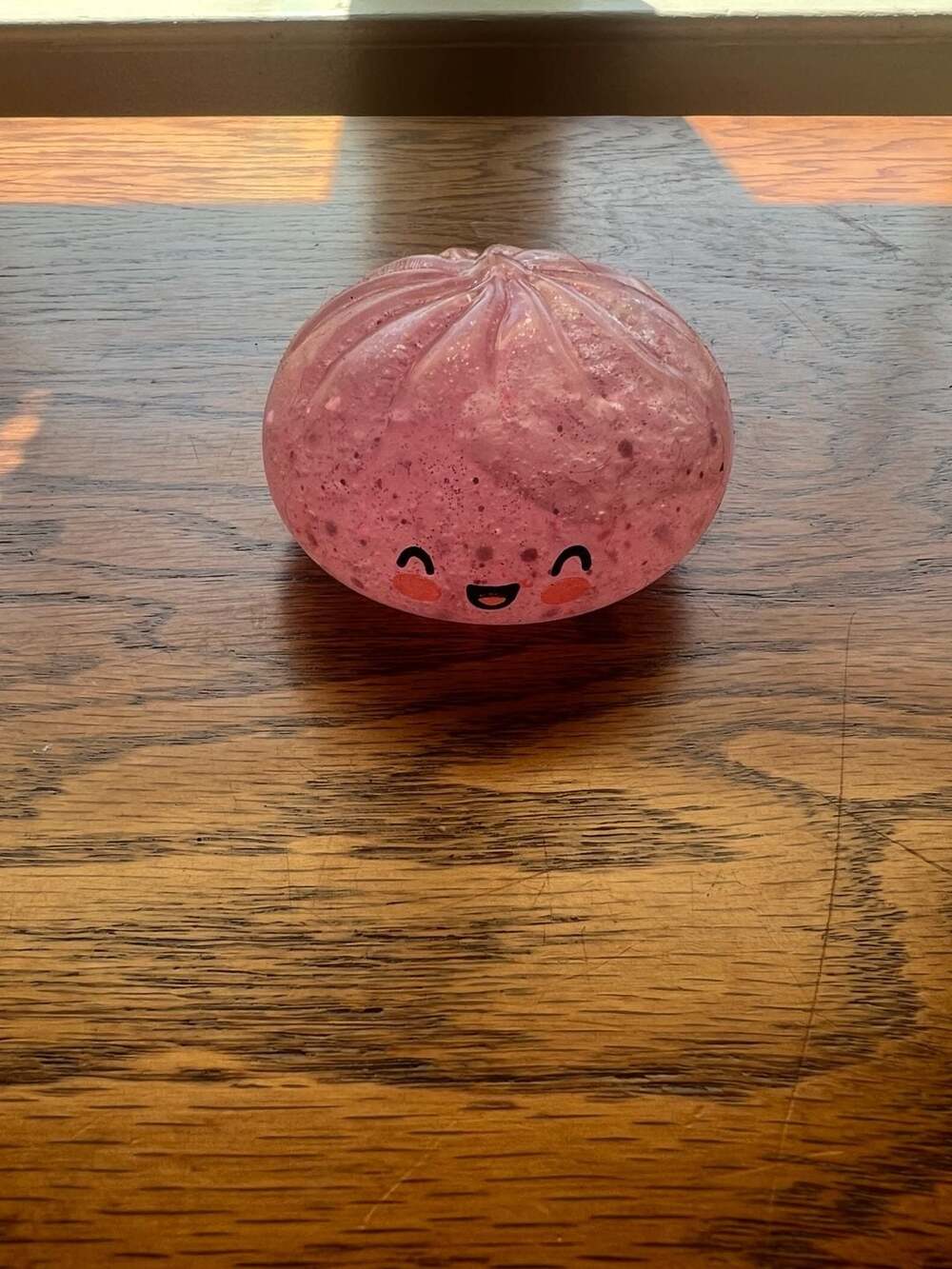 Pink Glitter Steamed Dumpling Squishy Fidget Toy